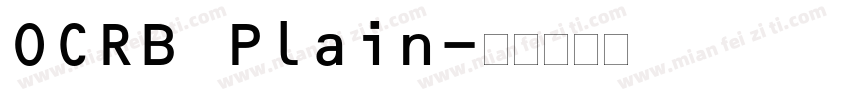 OCRB Plain字体转换